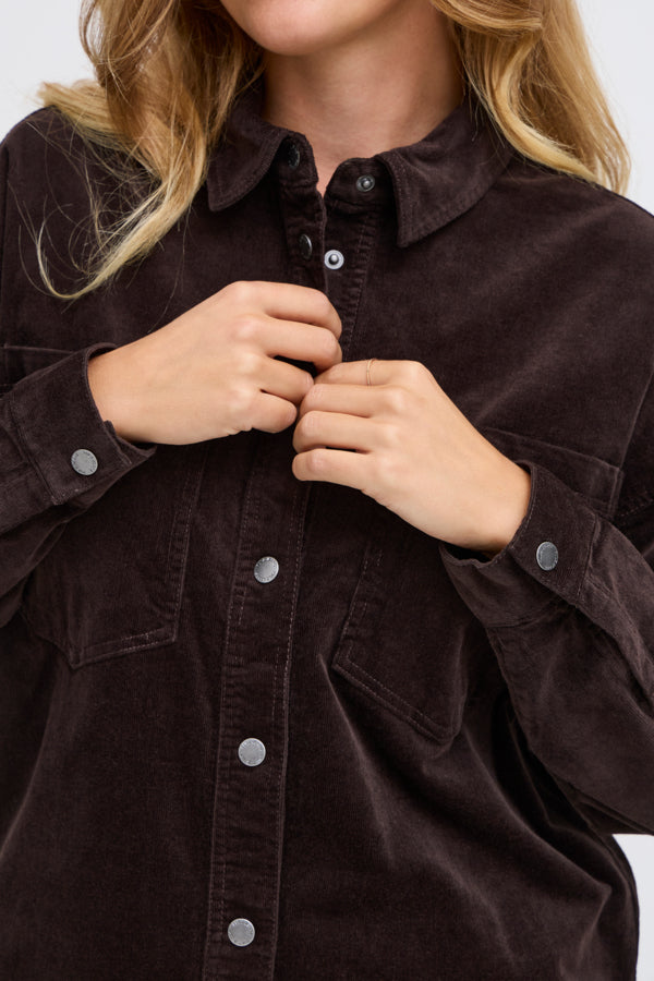 Sally Oversized Shirt - Espresso