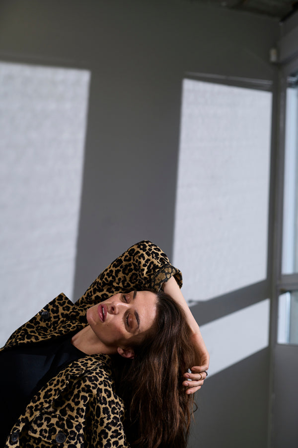 Alice Short Jacket - Brown Animal Print