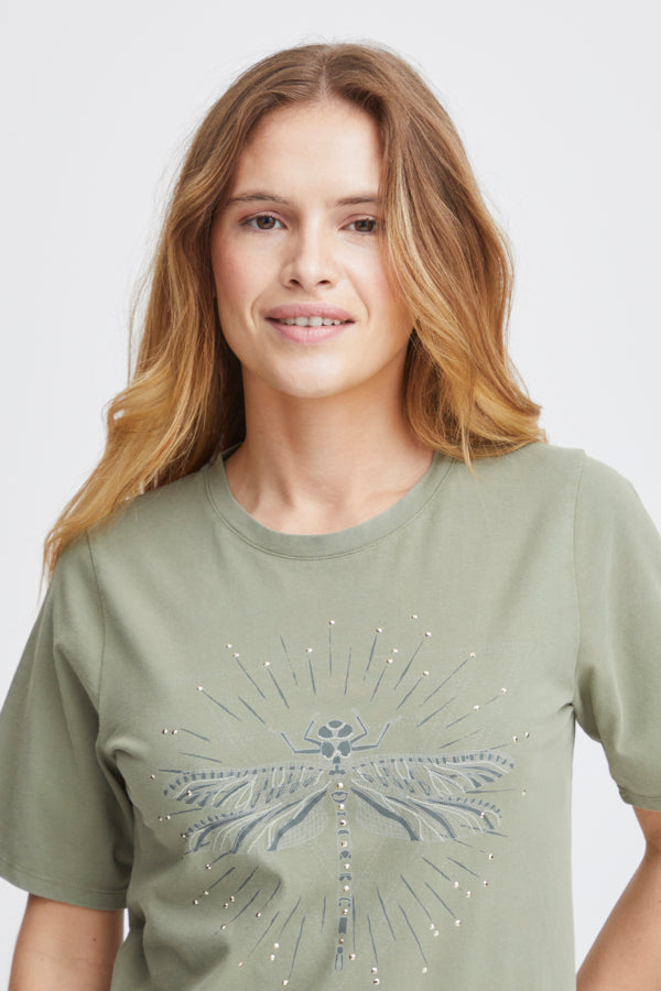 Dragonfly T-Shirt - Deep Lichen Green