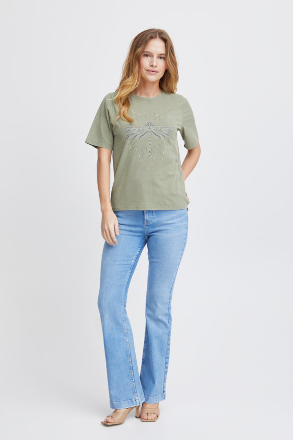 Dragonfly T-Shirt - Deep Lichen Green