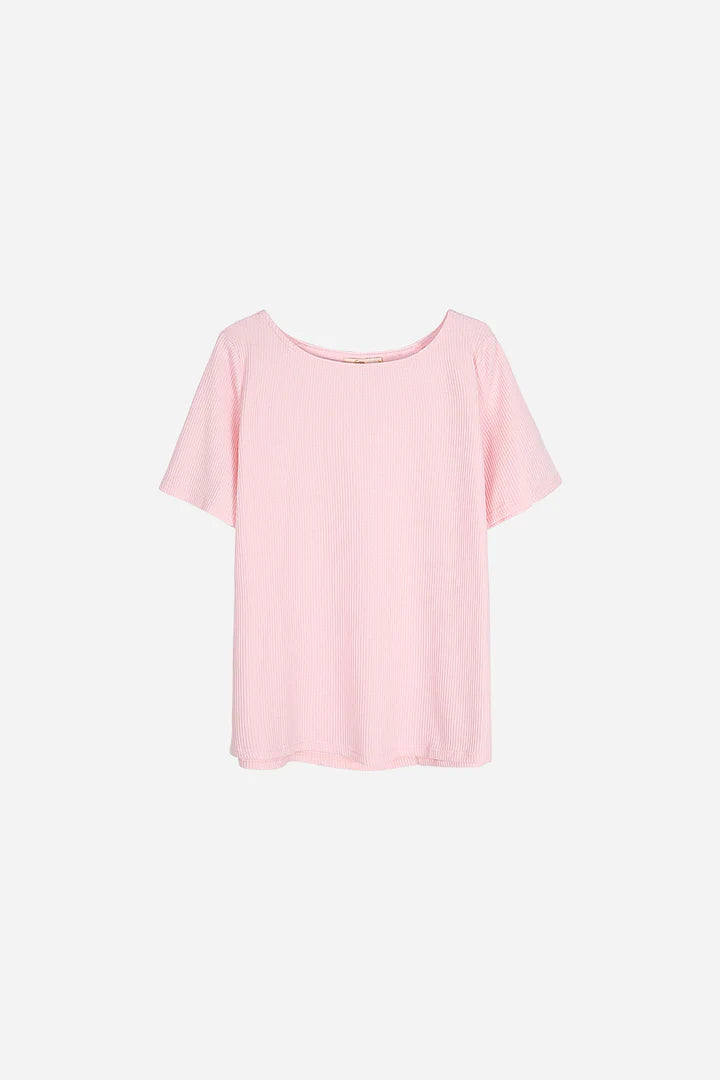 Boat Neck Top - Pink