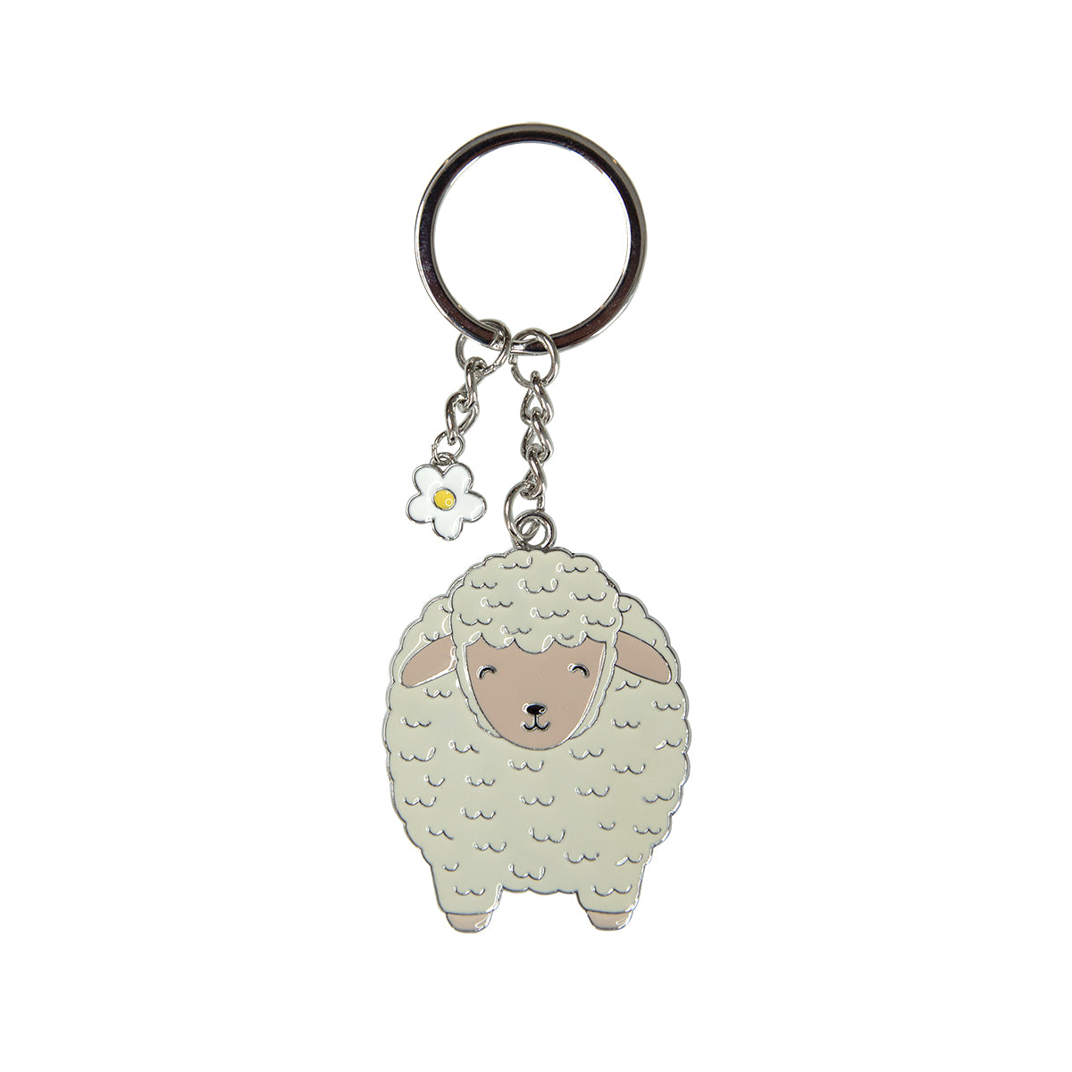 Sheep Enamel Keyring