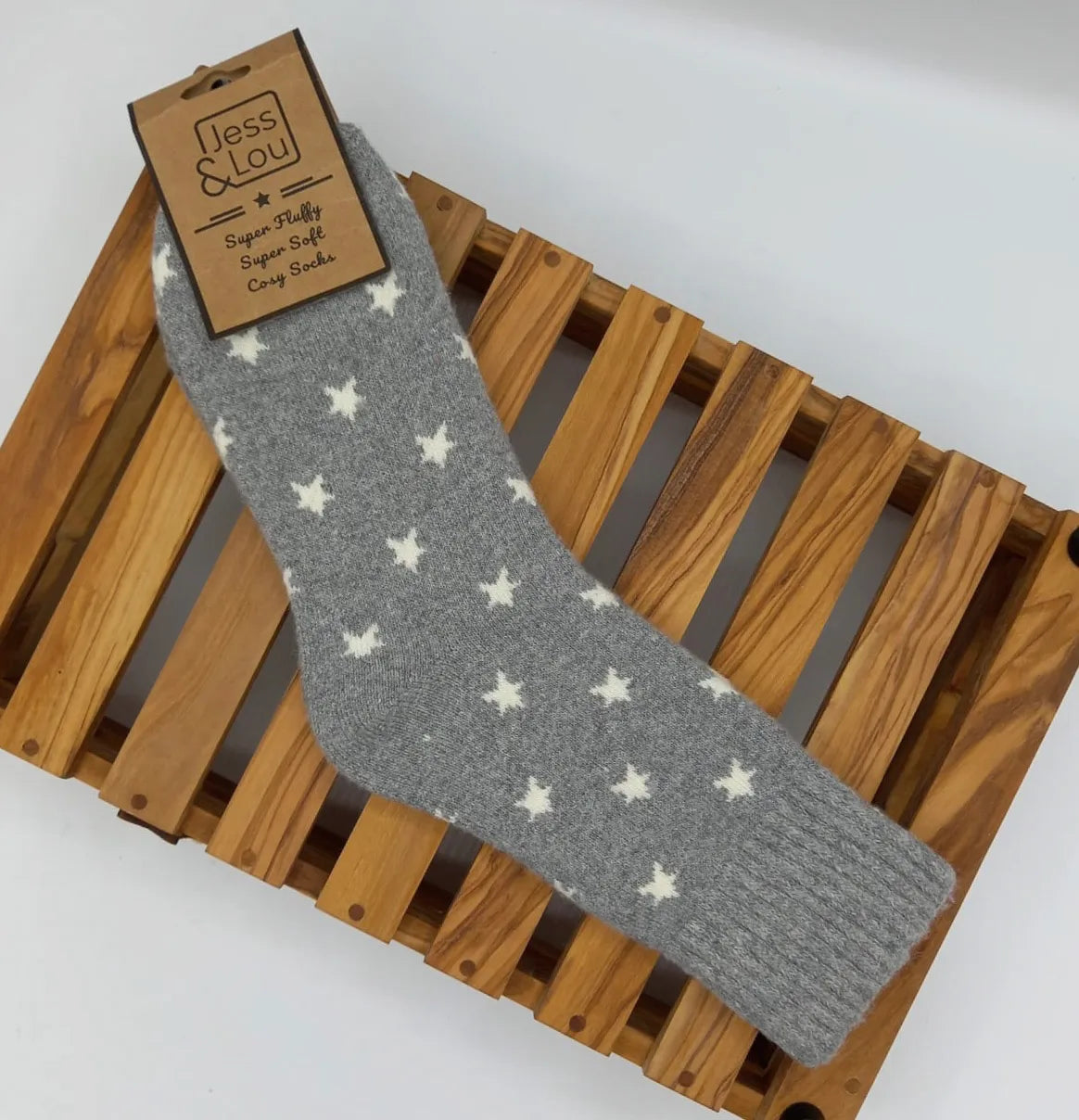 Star Cosy Socks - Grey