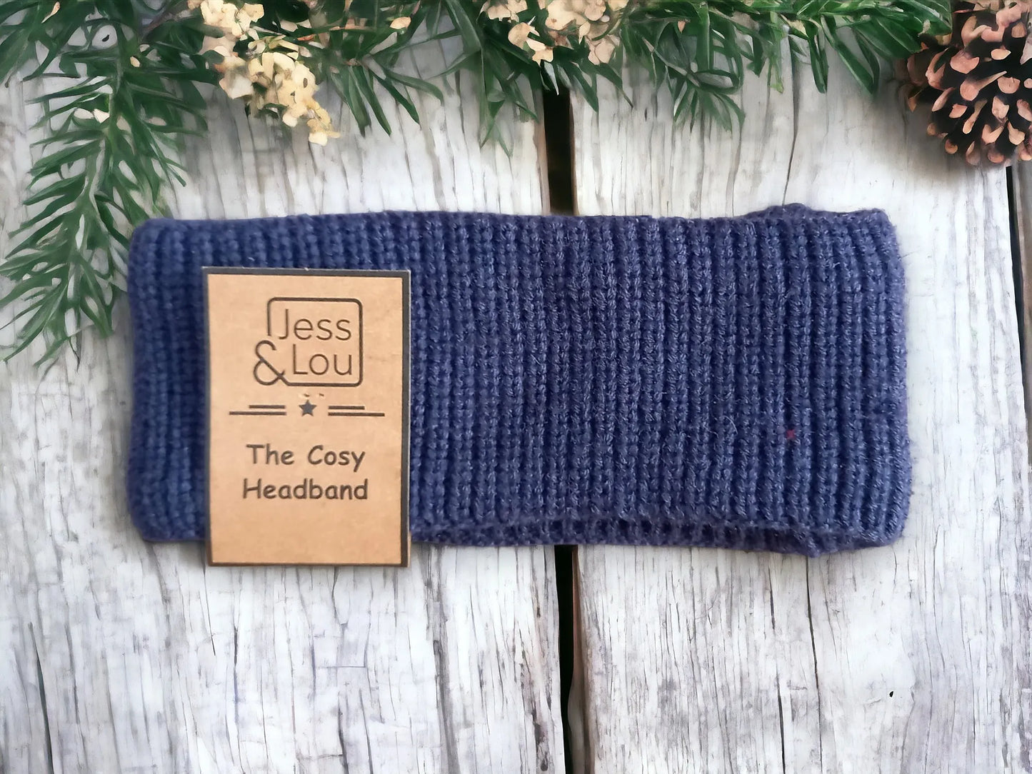 Ribbed Headband - Navy