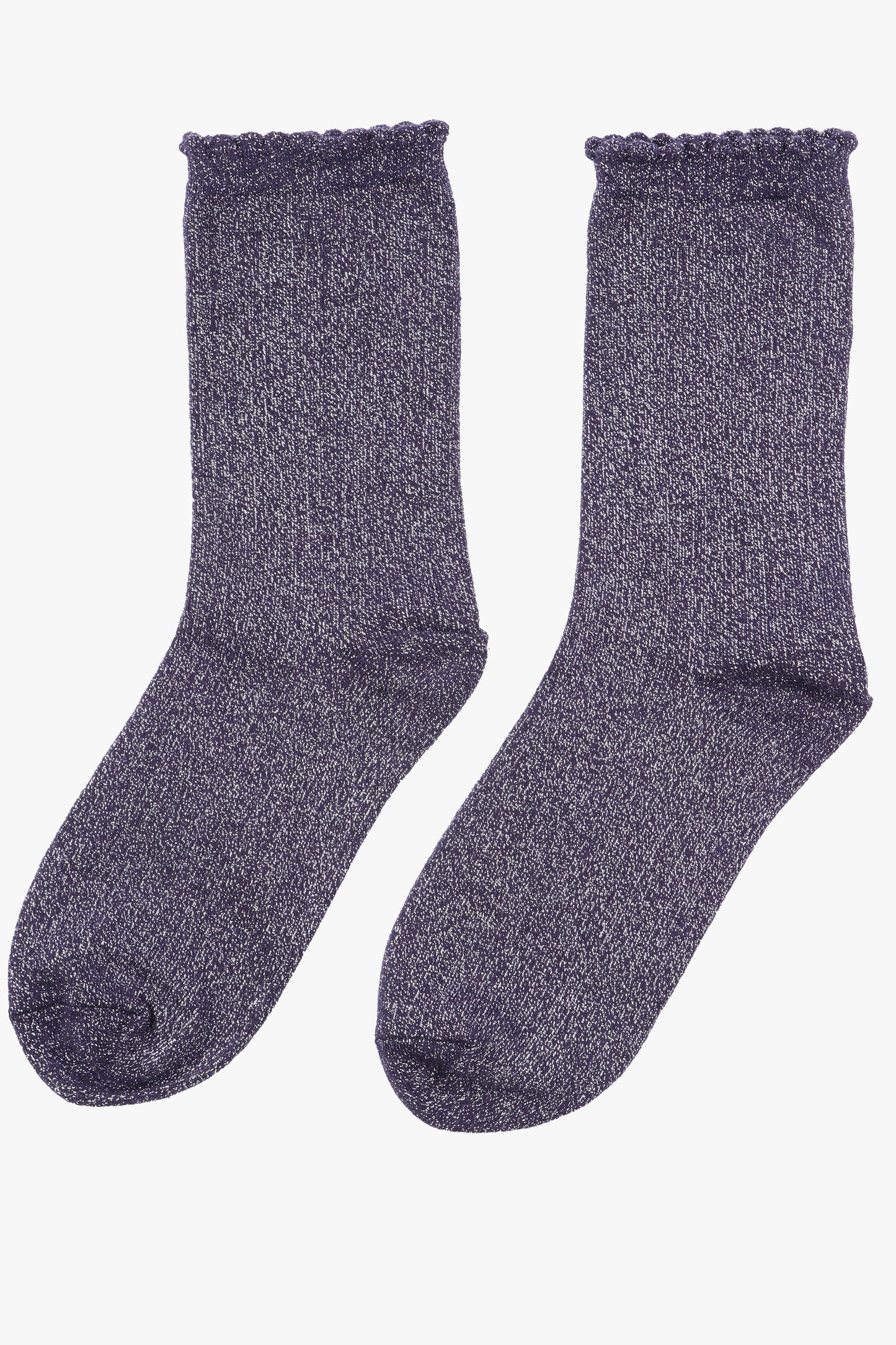 Glitter Socks - Navy Blue/Silver