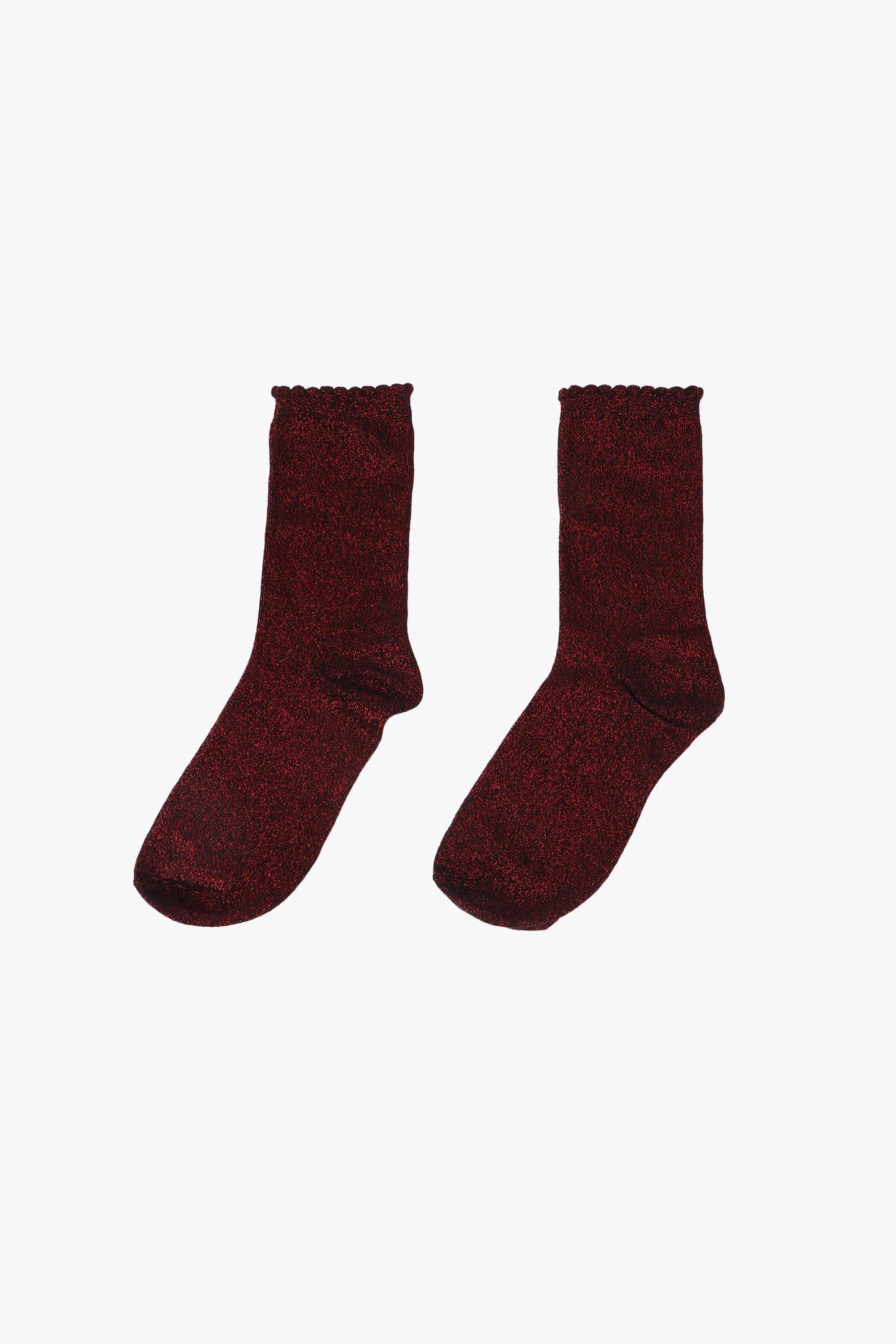 Women's Glitter Socks - Red