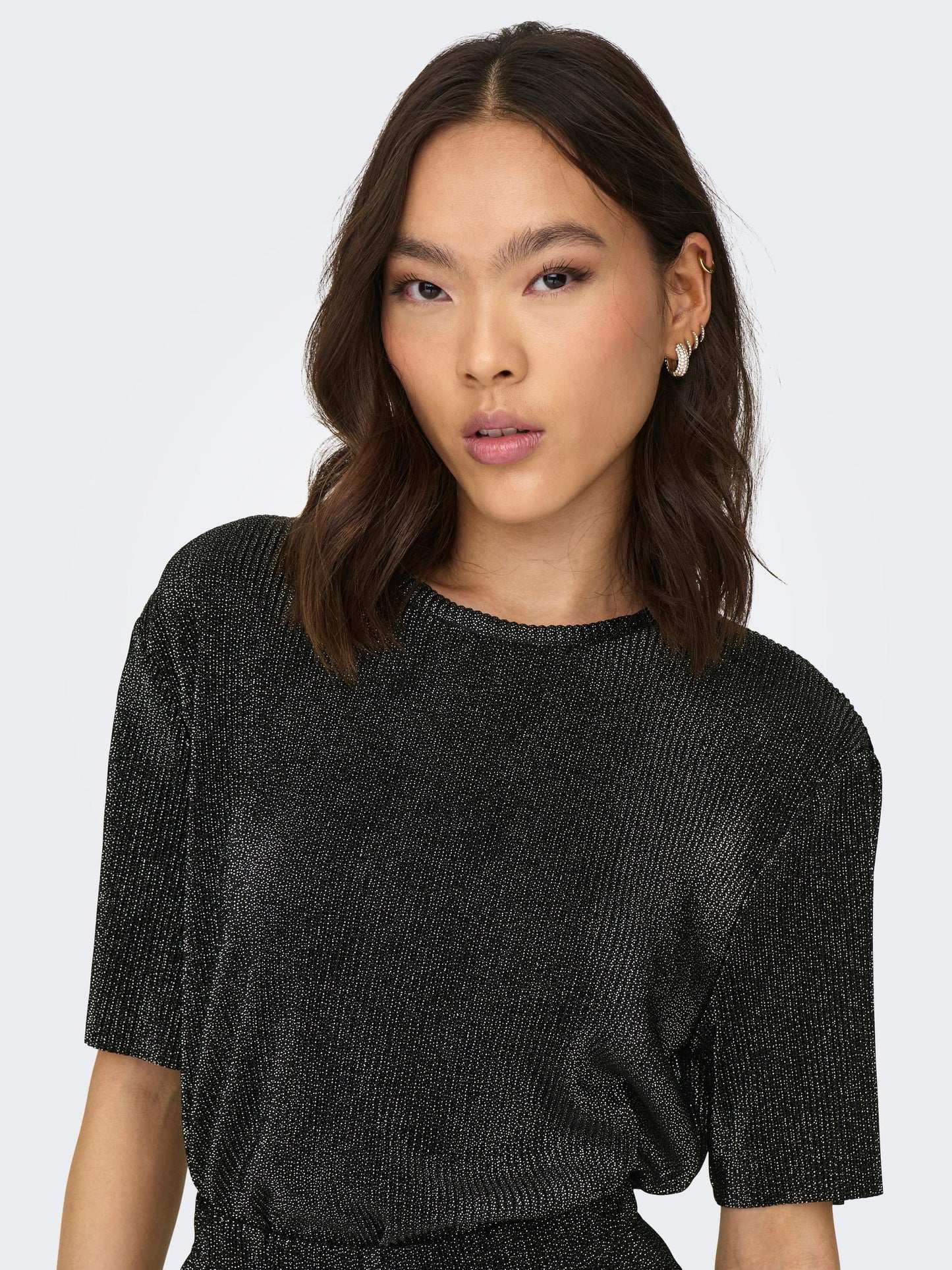 Vilma Glitter Top - Black