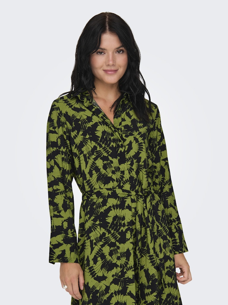 Line Life Midi Shirt Dress - Woodbine