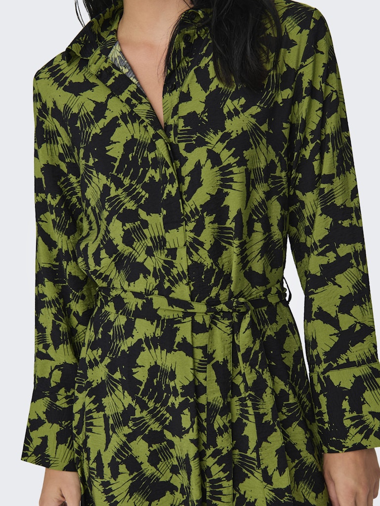 Line Life Midi Shirt Dress - Woodbine