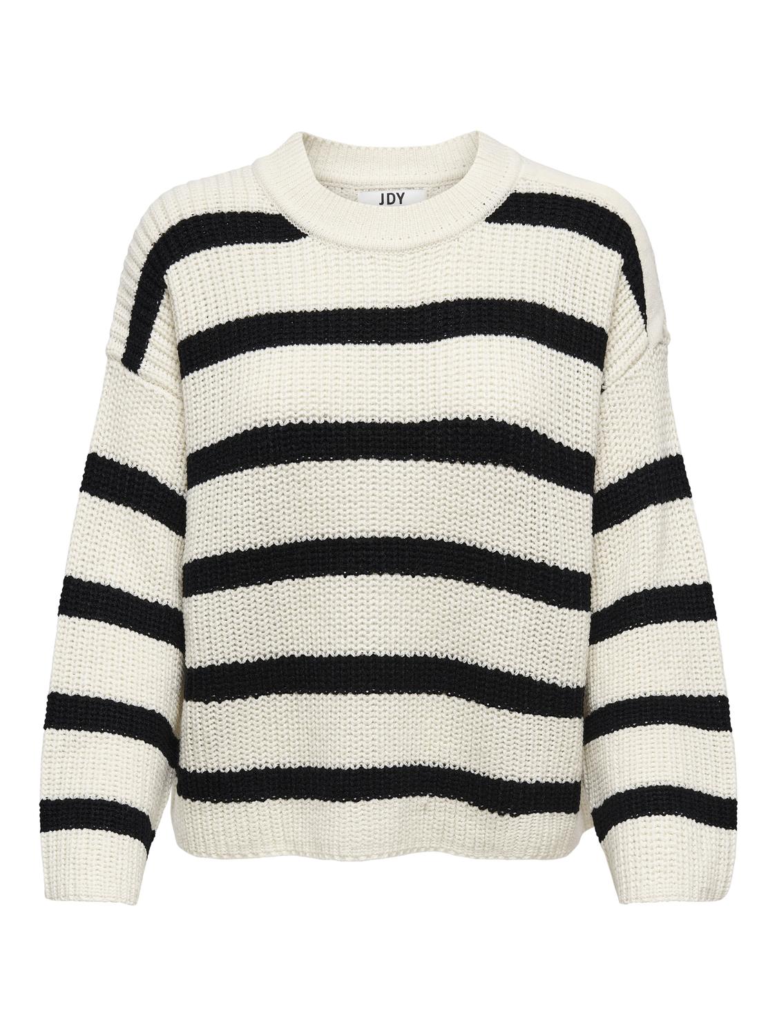 Justy Striped Knit - Eggnog Black
