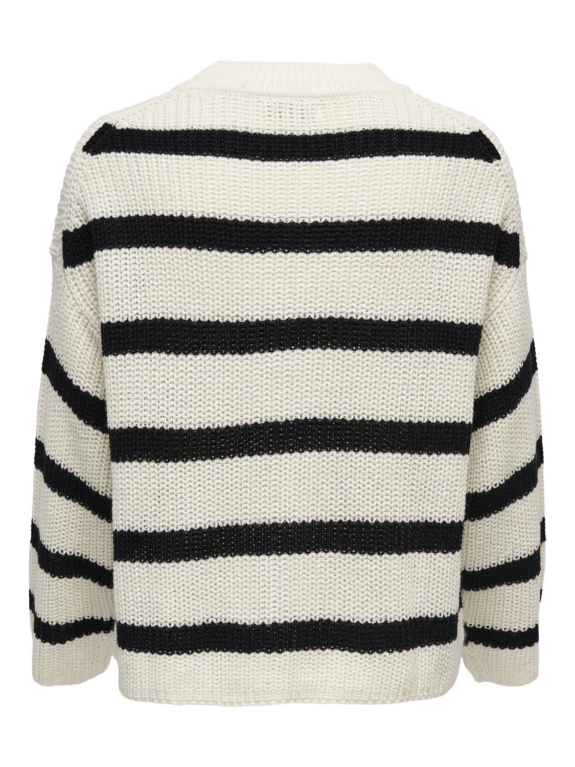 Justy Striped Knit - Eggnog Black