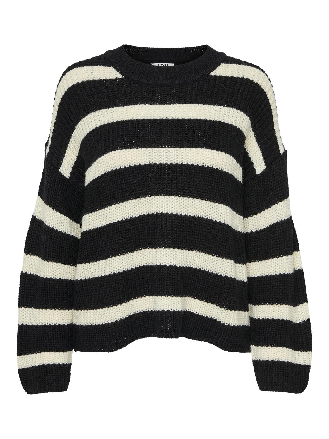 Justy Striped Knit - Black/Eggnog