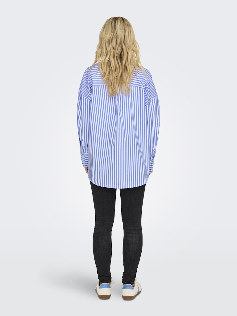 Vesper Striped Shirt - Cornflower Blue