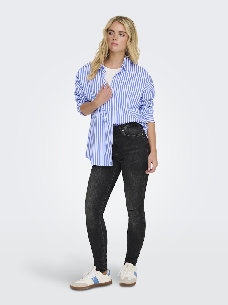 Vesper Striped Shirt - Cornflower Blue