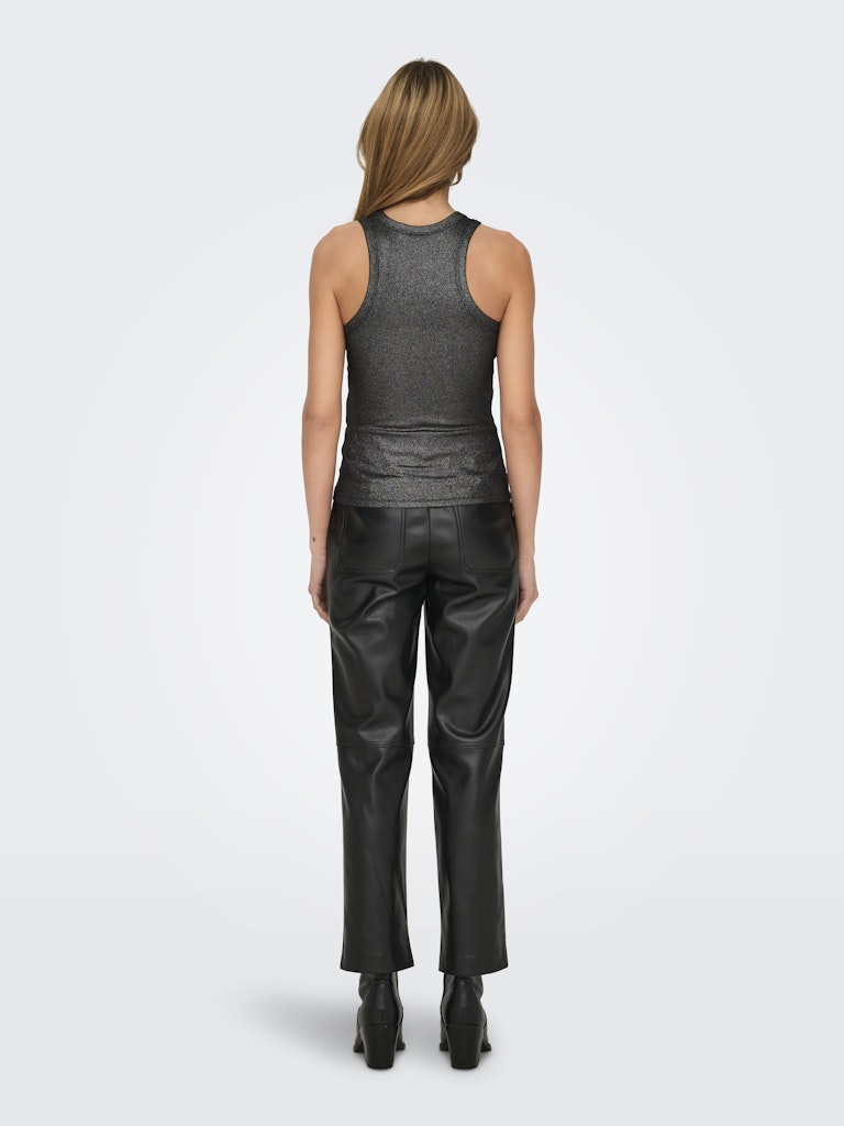 Sofia Glitter Tank - Black