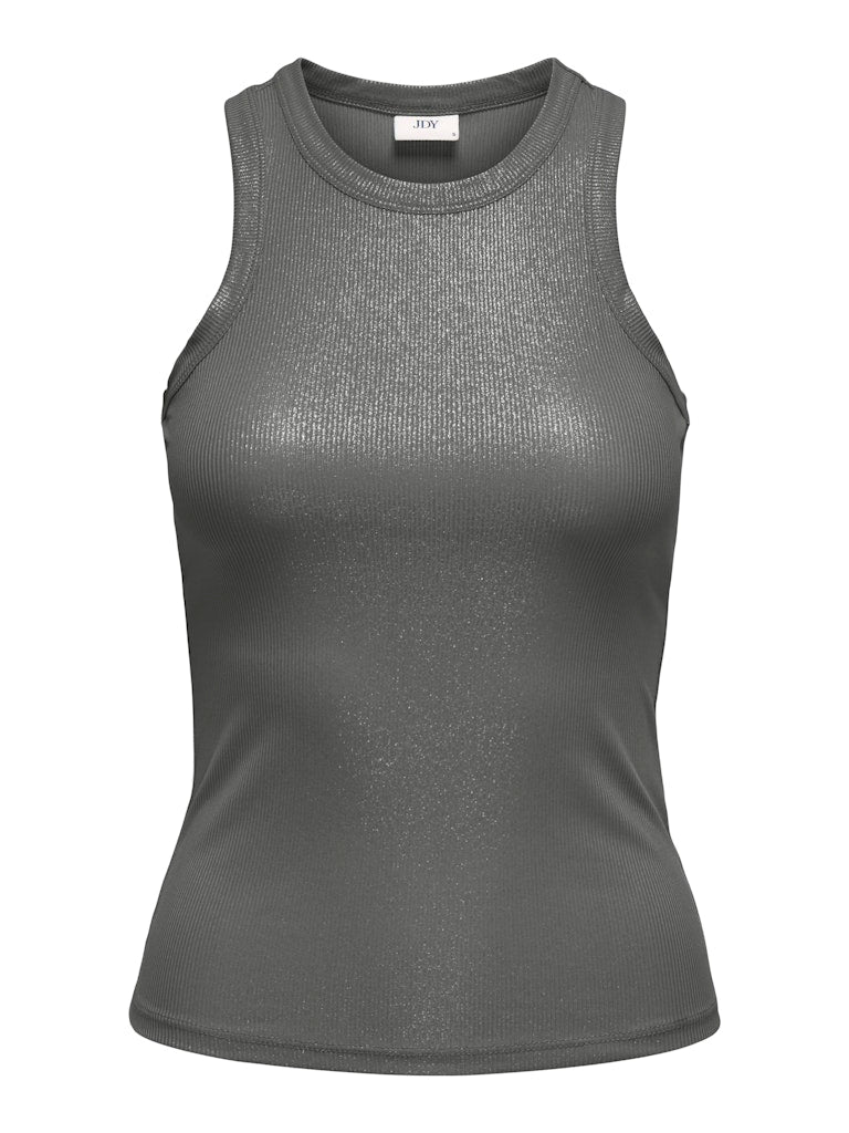 Sofia Glitter Tank - Gunmetal