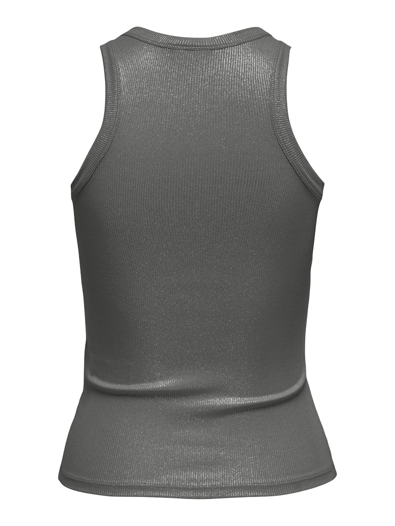 Sofia Glitter Tank - Gunmetal