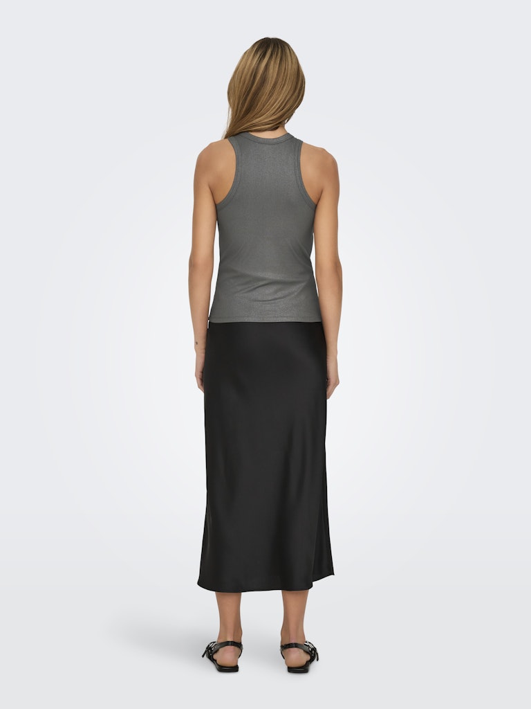 Sofia Glitter Tank - Gunmetal