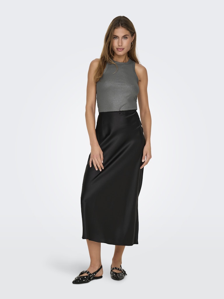 Sofia Glitter Tank - Gunmetal