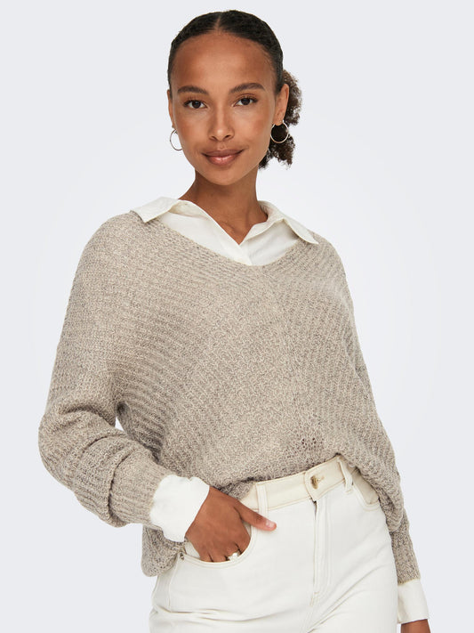 New Megan Long Sleeved Knit - Cement