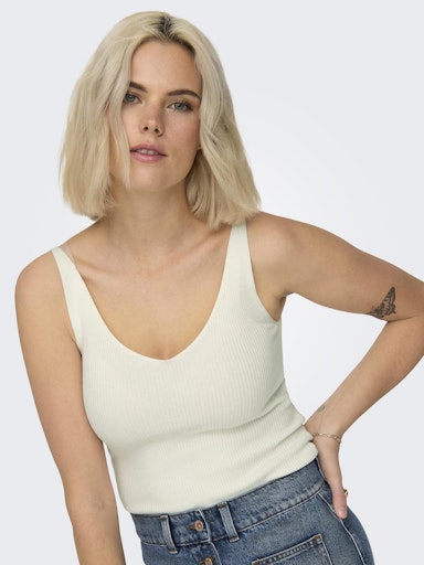 Nanna Knitted Top - Cloud Dancer