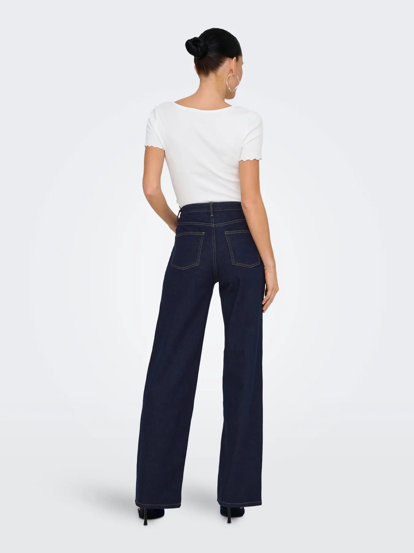 Juicy Wide Leg Jeans - Dark Blue Denim