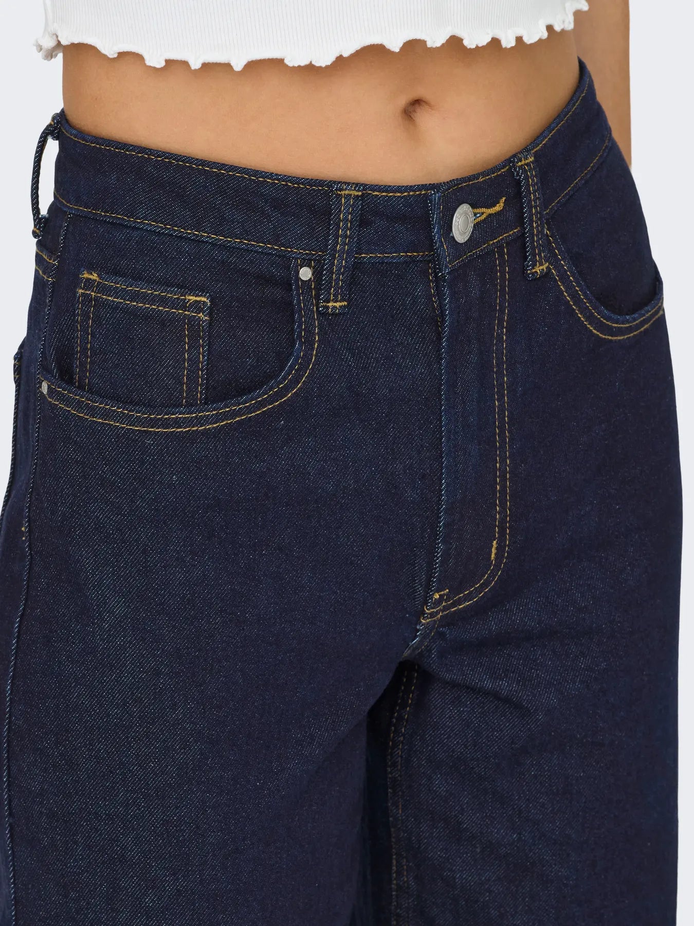 Juicy Wide Leg Jeans - Dark Blue Denim