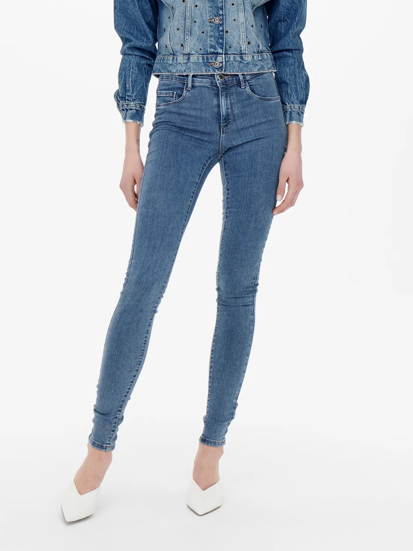 Rain Skinny Jeans - Medium Blue Denim