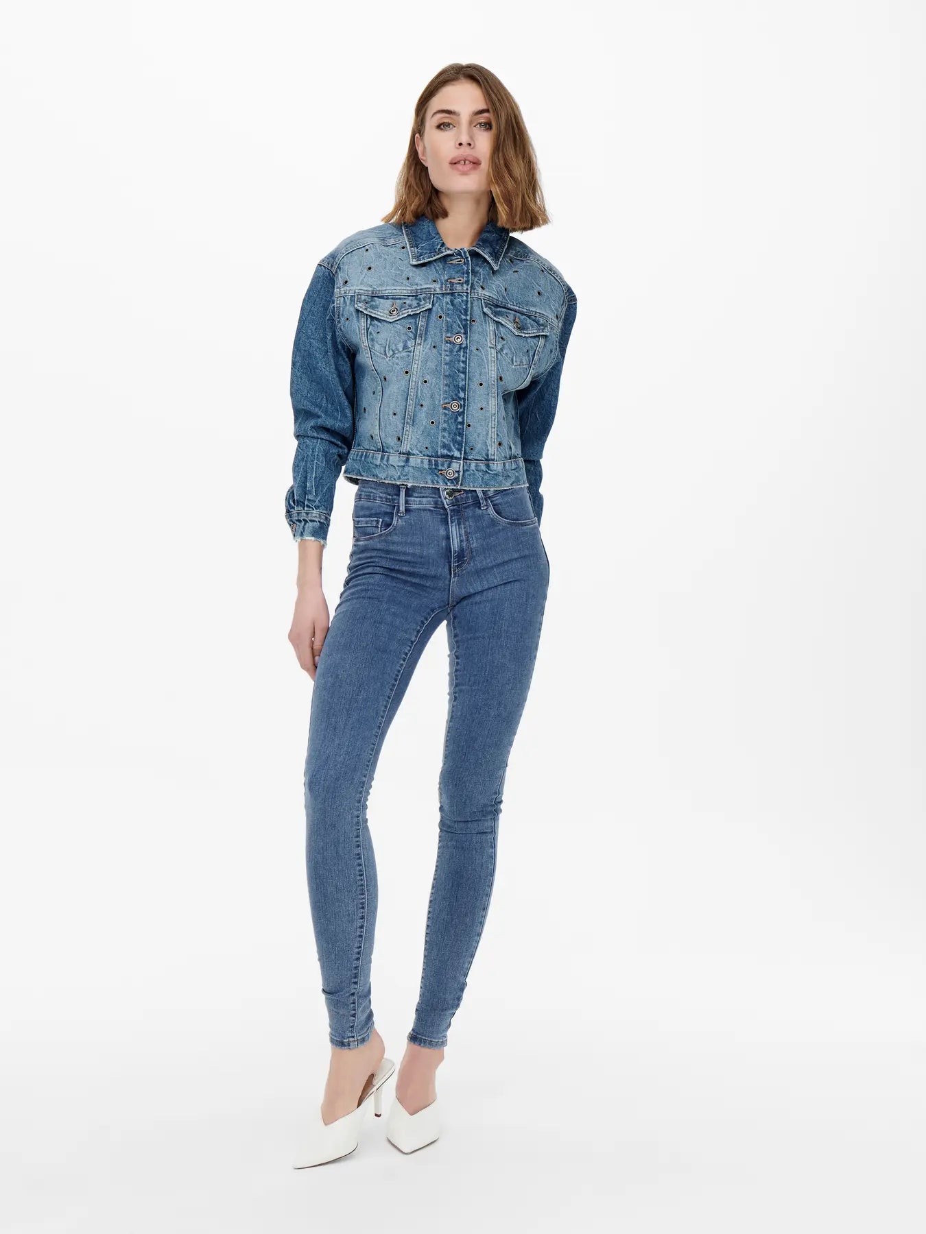 Rain Skinny Jeans - Medium Blue Denim