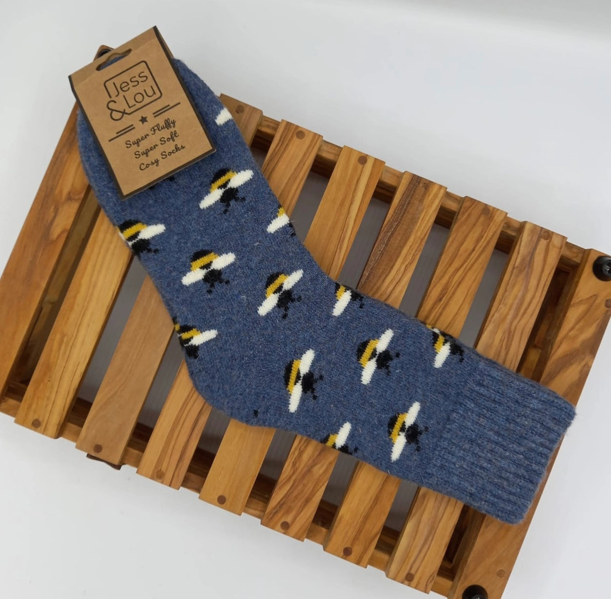 Bee Cosy Socks - Navy