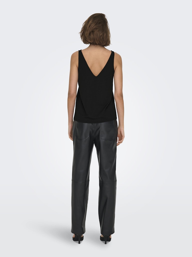 Queen V-Neck Glitter Top - Black Oda