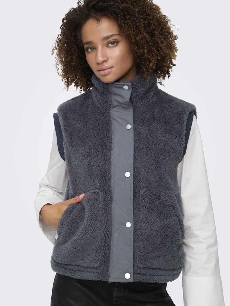 Bari Life Teddy Waistcoat - Blackened Pearl