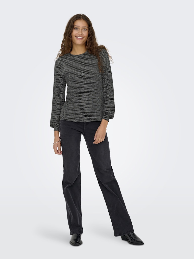 Carol Glitter Bow Top - Black Harlekin Silver
