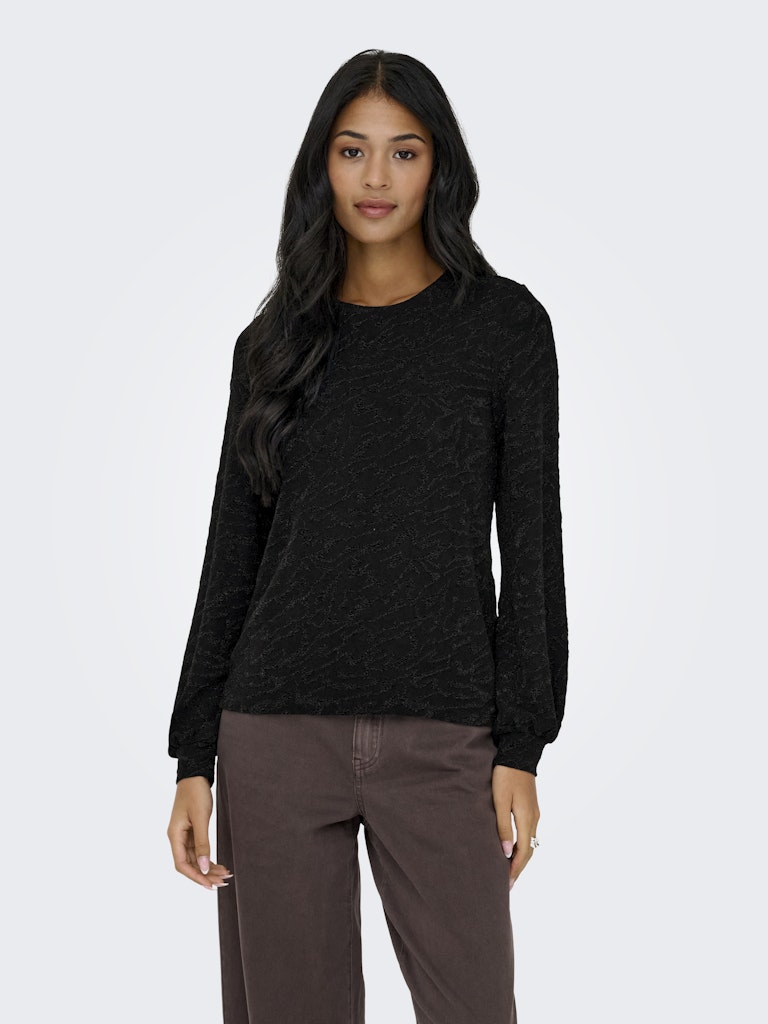Carol Glitter Bow Top - Black Zebra