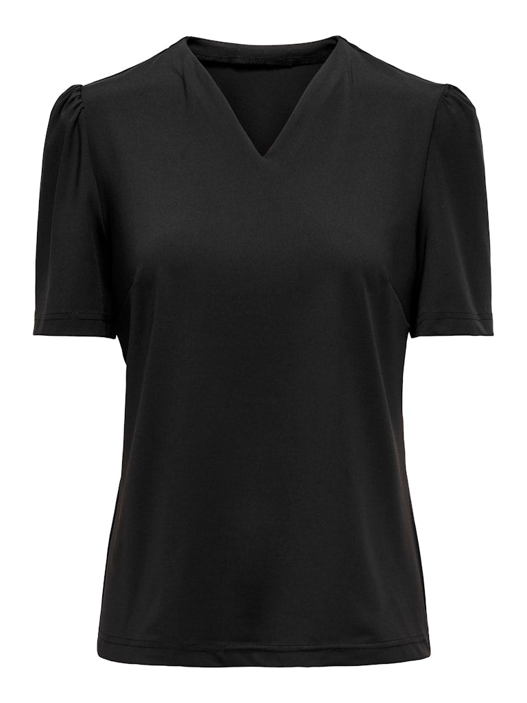 Lanie V-Neck Top - Black