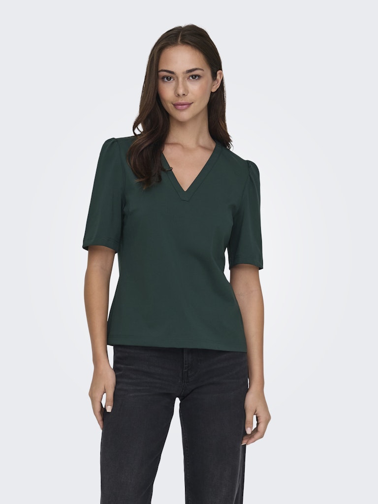 Lanie V-Neck Top - Scarab