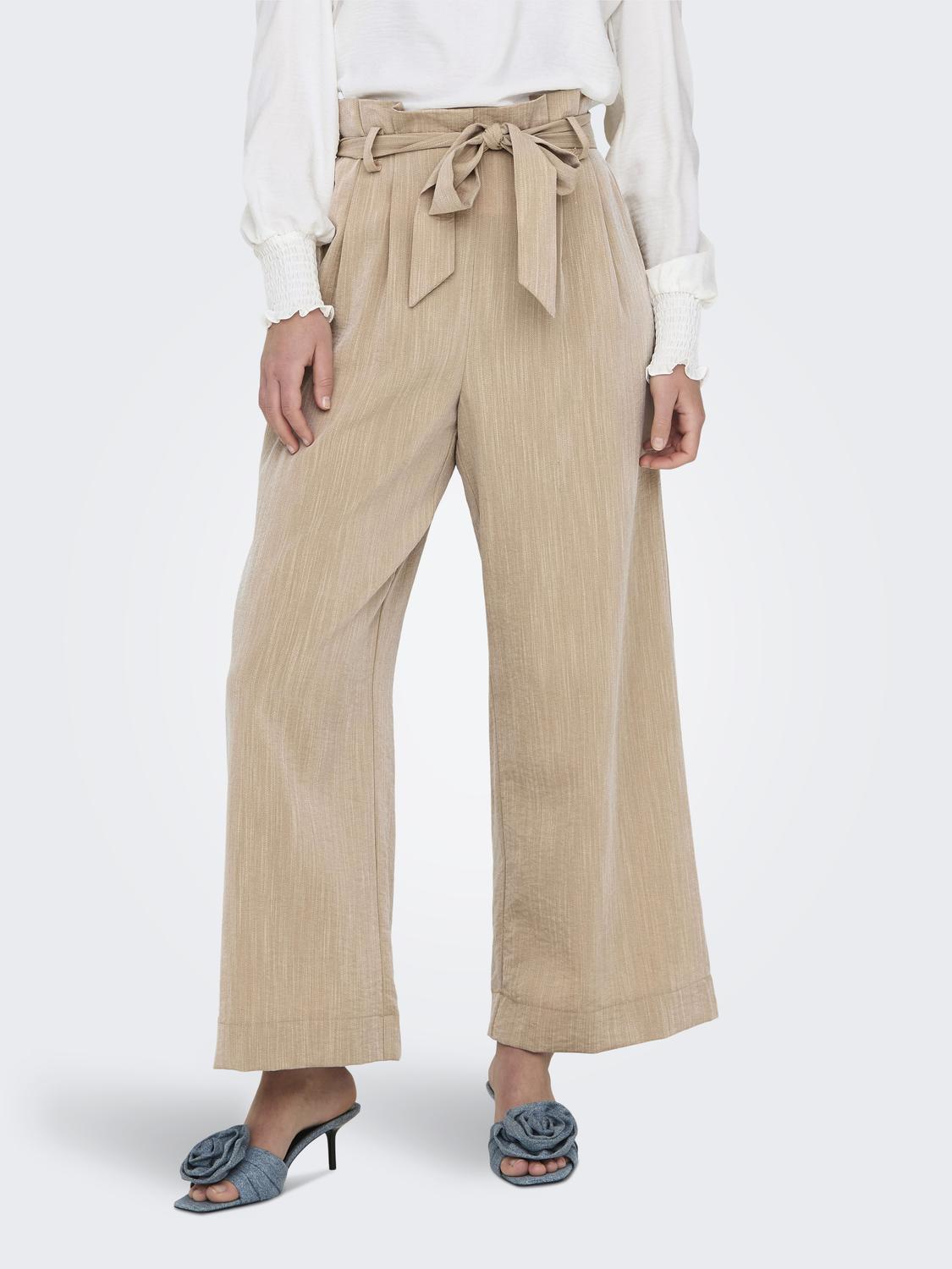 Marsa Paperbag Trousers - Safari Melange
