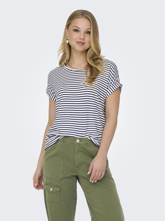 Moster Striped Tee - Naval Academy