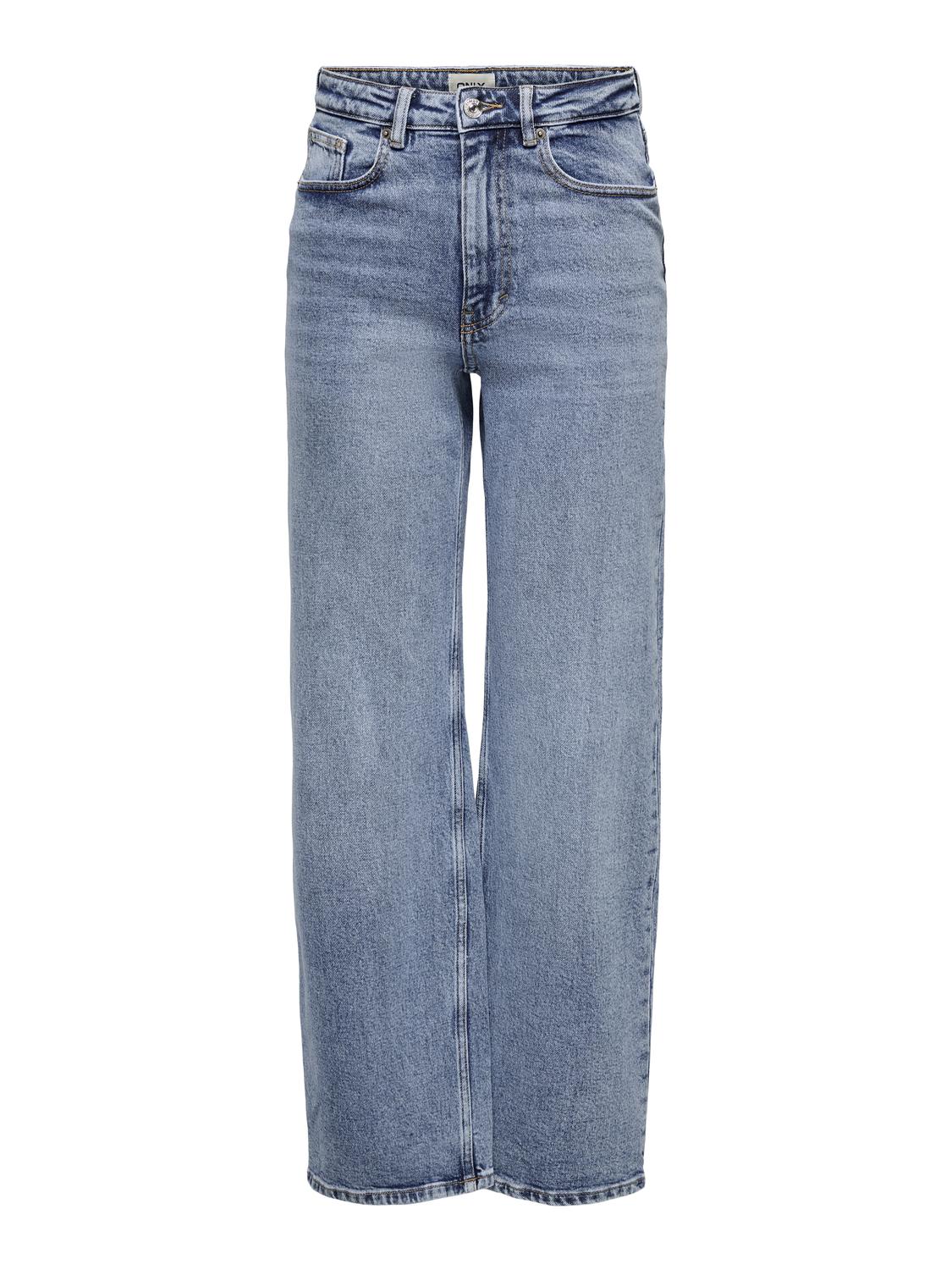 Juicy Wide Leg Jeans - Medium Blue