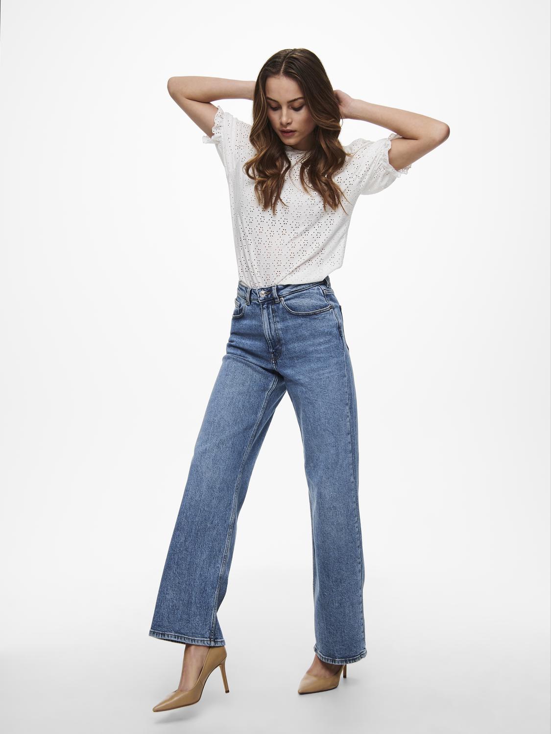 Juicy Wide Leg Jeans - Medium Blue