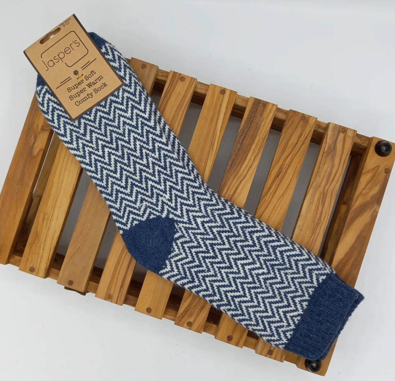 Unisex Herringbone Cosy Socks - Navy