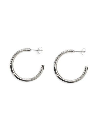 Risia Hoop Earrings - Silver