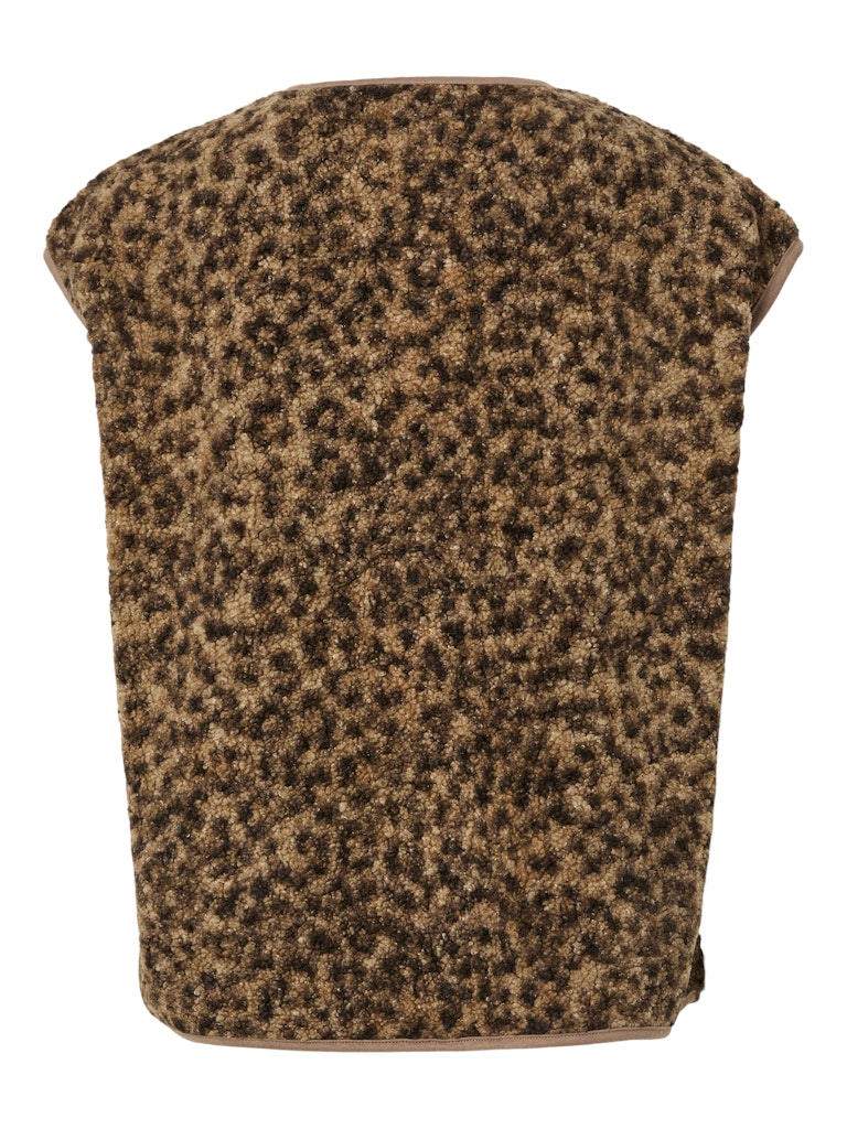 Katty Teddy Vest - Tannin Leopard