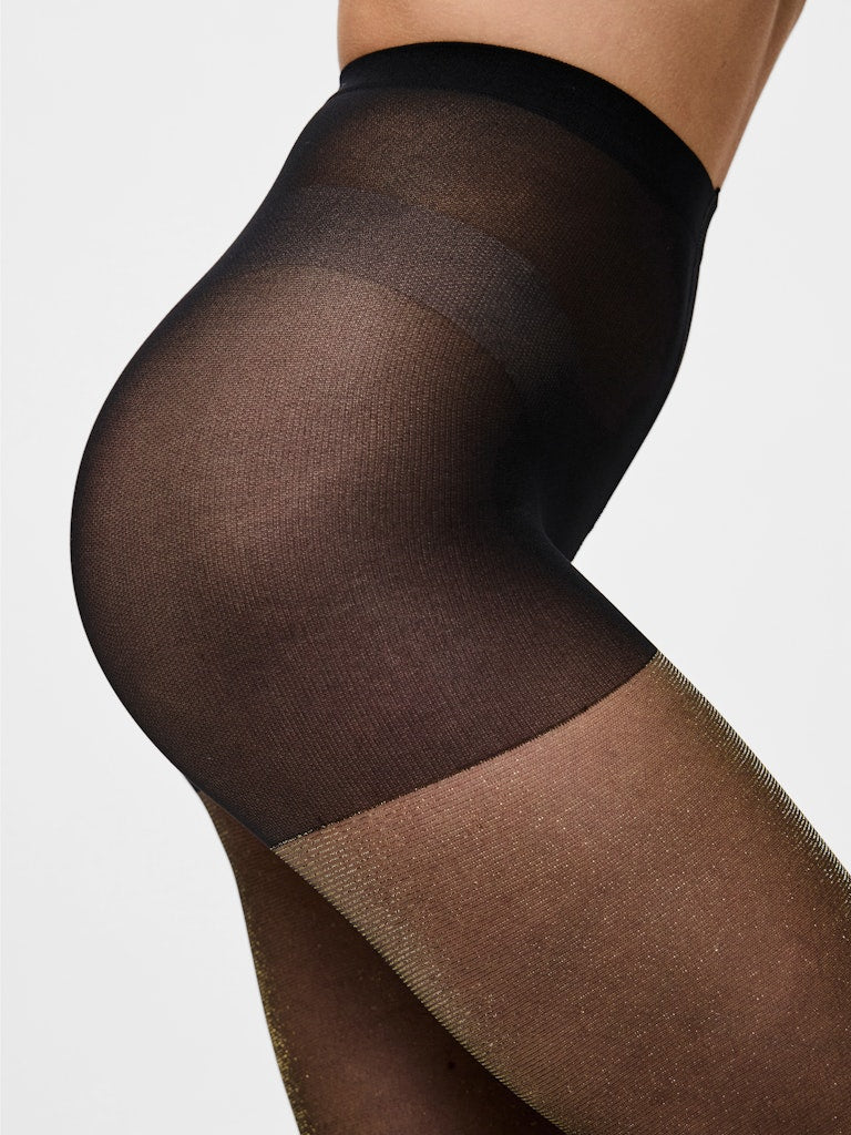 Jino Gold Tights - Black Gold Glitter