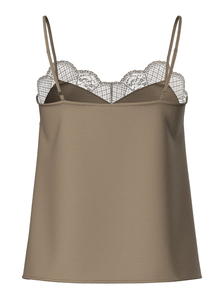 Tiffany Strap Lace Top - Fossil