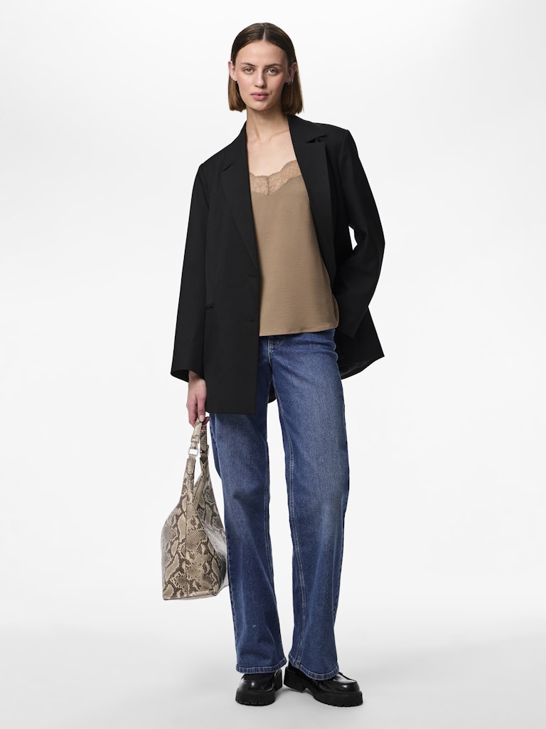 Tiffany Strap Lace Top - Fossil