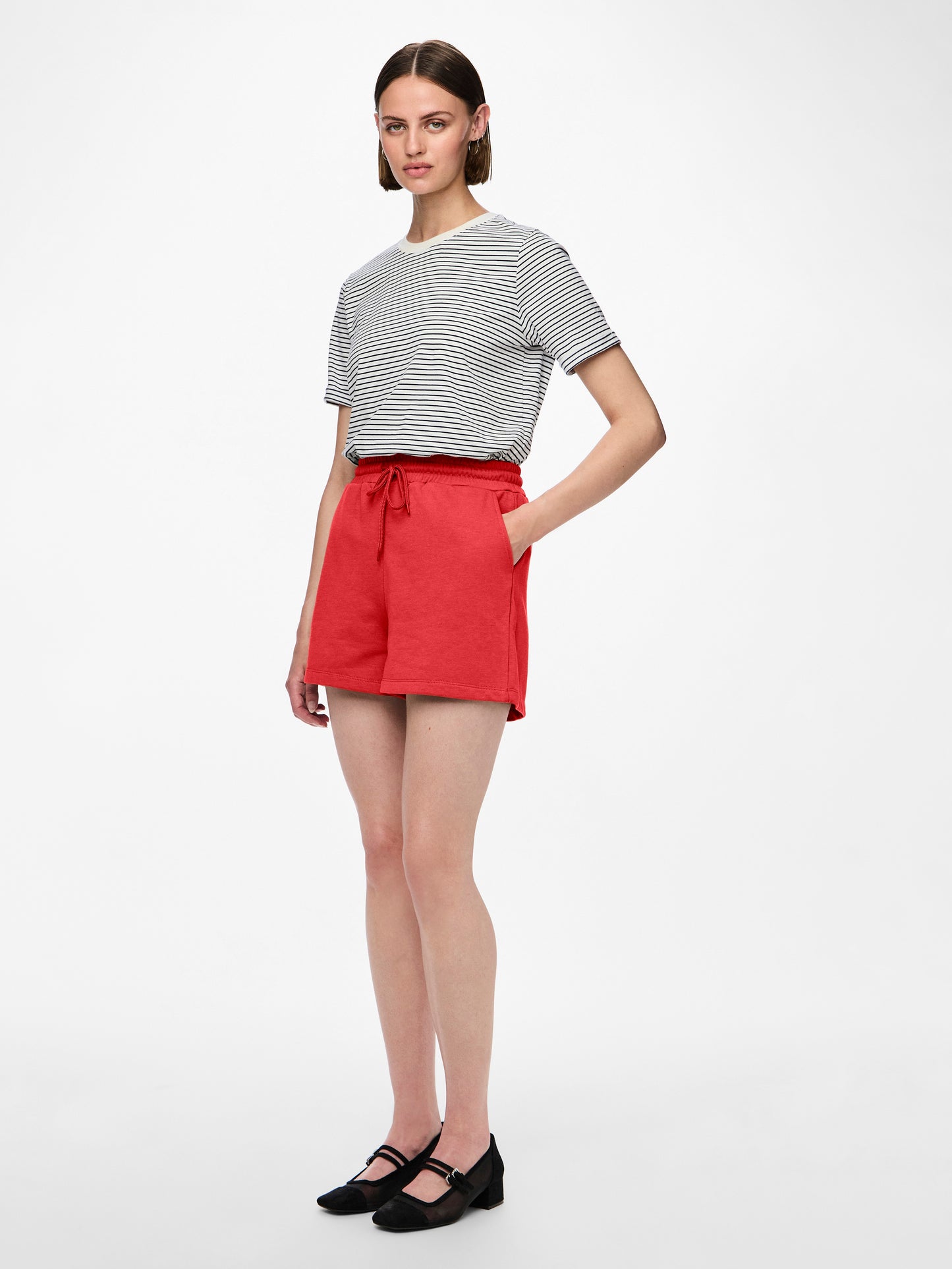 Chilli High Waist Shorts - Poppy Red