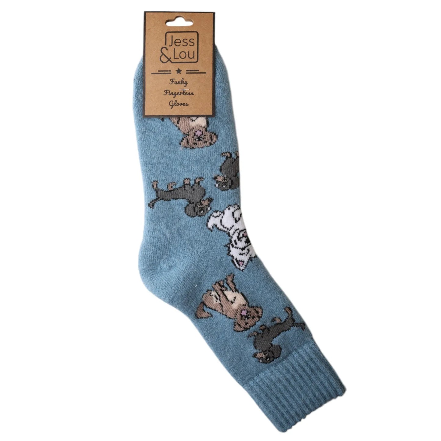 Dogs Cosy Socks - Blue