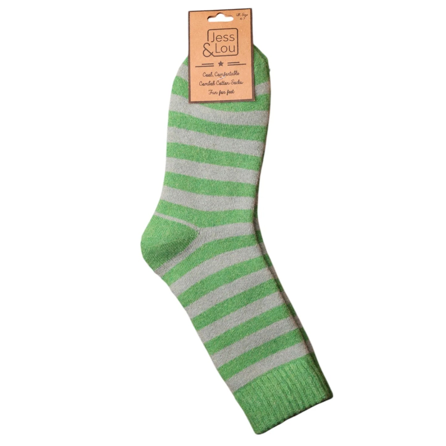 Striped Cosy Socks - Green