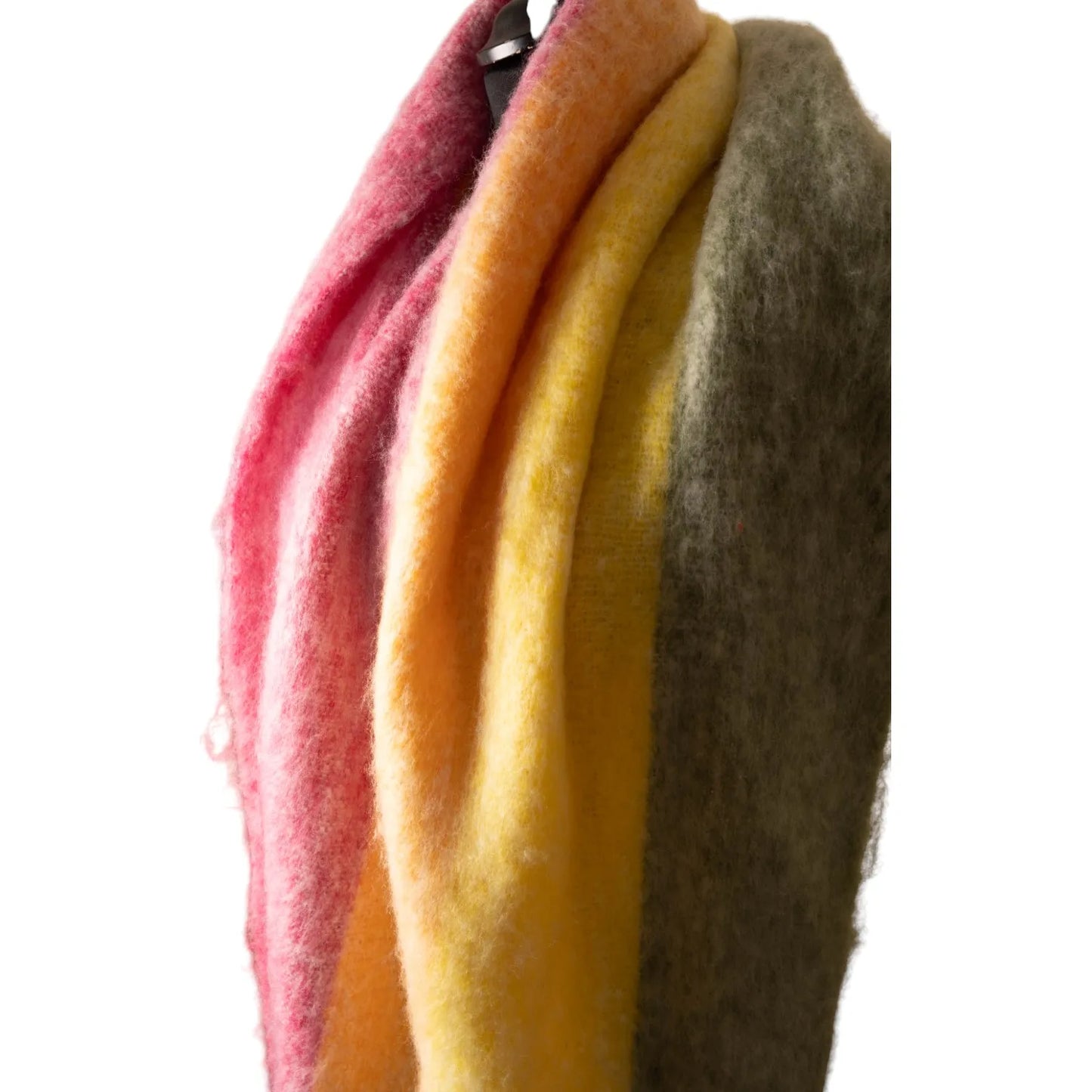 Chunky Scarf - Pink, Orange, Yellow, Green